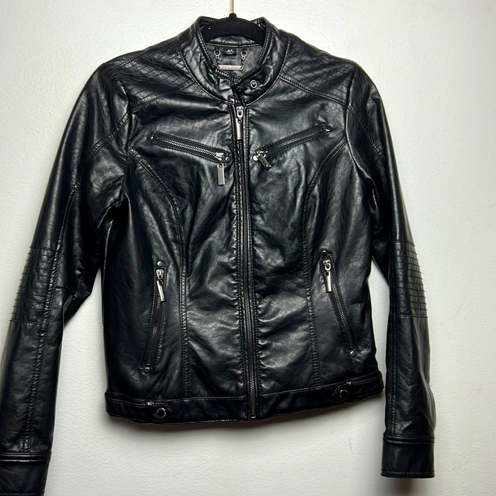 Black faux leather JOUJOU size medium  jacket
